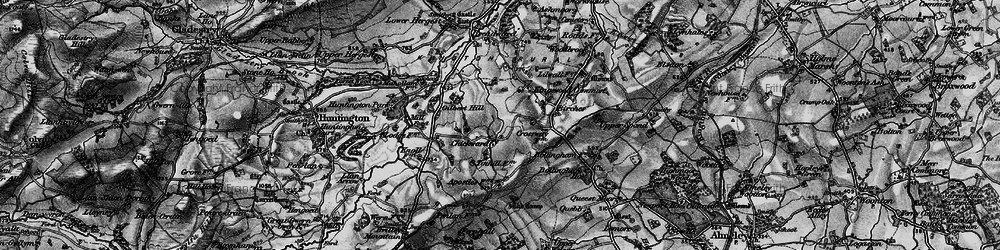Old map of Birches in 1896