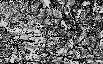 Old map of Chiddingly in 1895