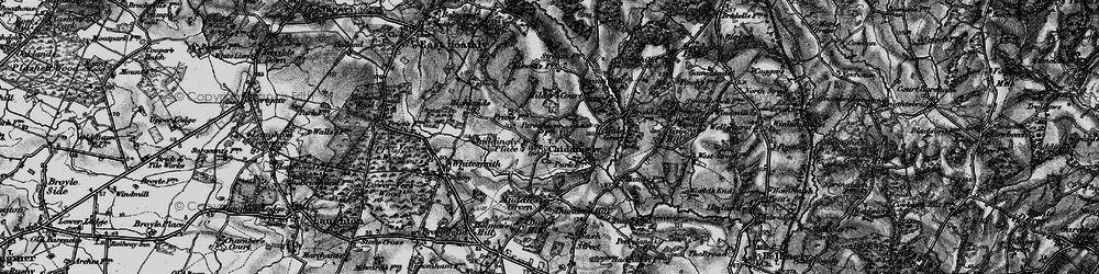 Old map of Chiddingly in 1895