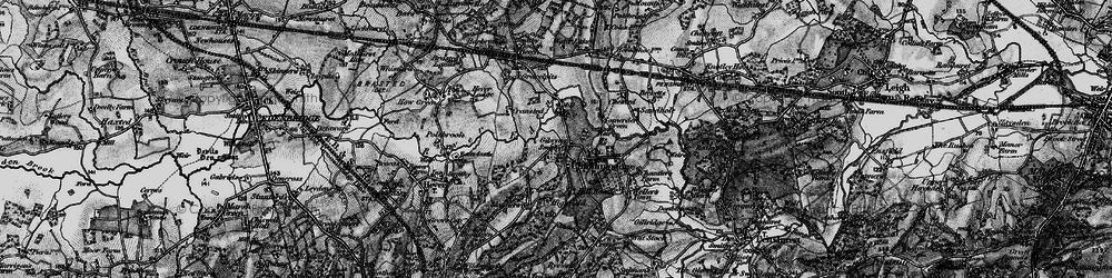 Old map of Chiddingstone in 1895