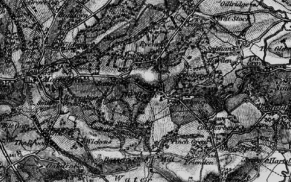 Old map of Chiddingstone Hoath in 1895
