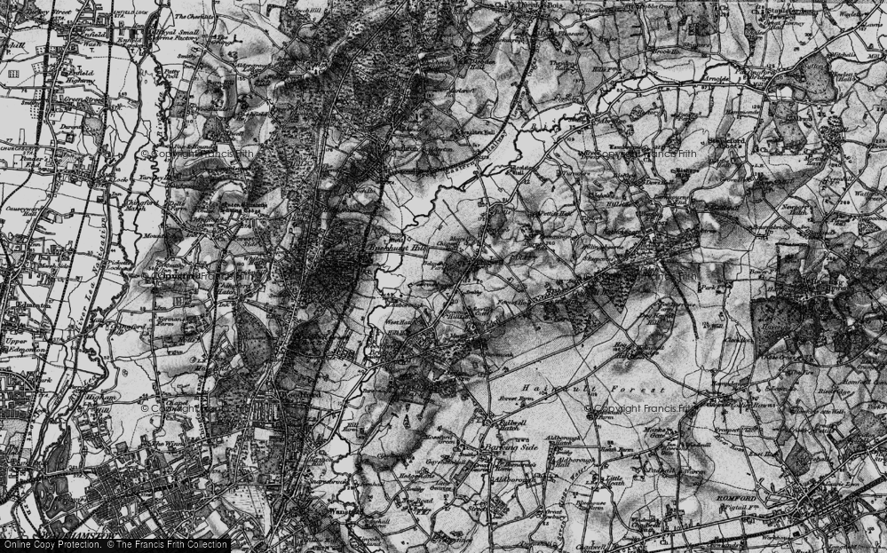 Old Map of Chigwell, 1896 in 1896