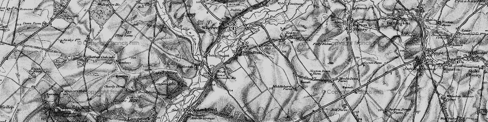 Old map of Chilbolton in 1895