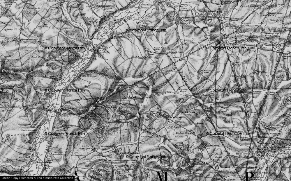 Old Map of Historic Map covering Brockley Warren in 1895