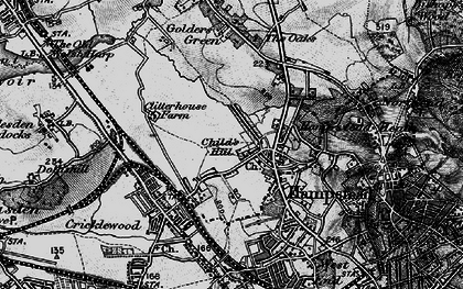 Old map of Child's Hill in 1896