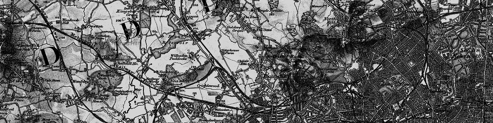 Old map of Child's Hill in 1896