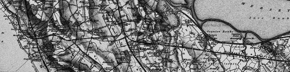 Old map of Childer Thornton in 1896