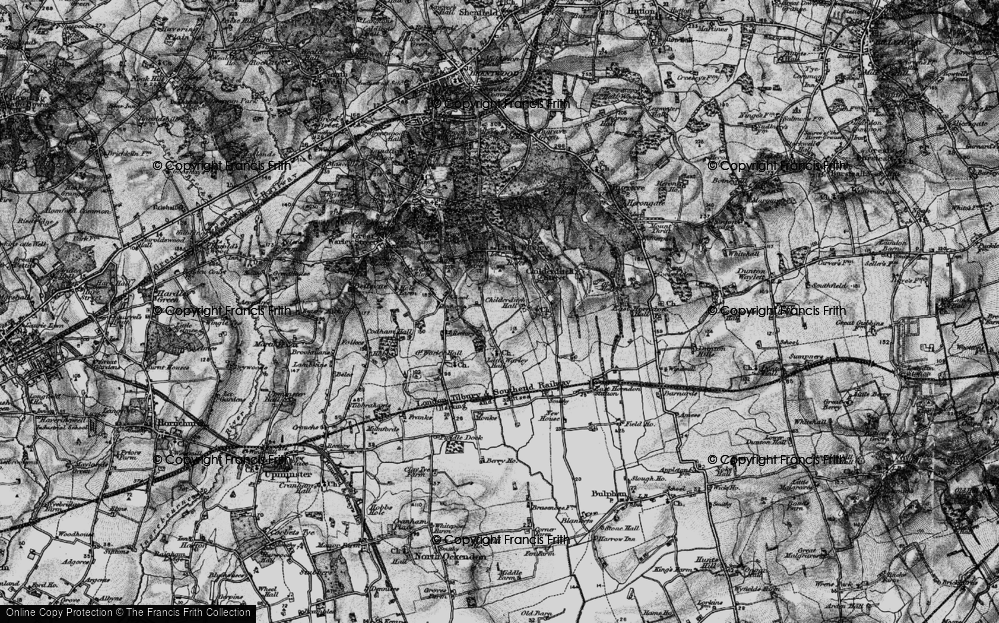 Old Map of Childerditch, 1896 in 1896