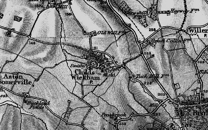 Old map of Childswickham in 1898