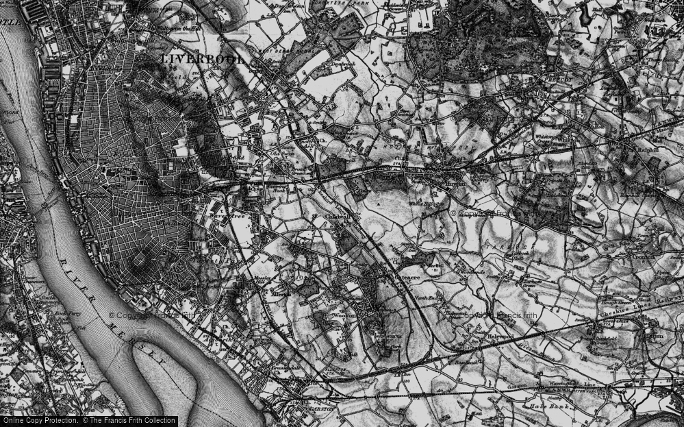 Old Map of Childwall, 1896 in 1896