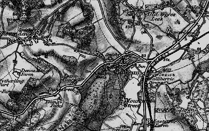 Old map of Chilham in 1895