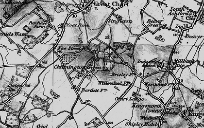 Old map of Chilmington Green in 1895