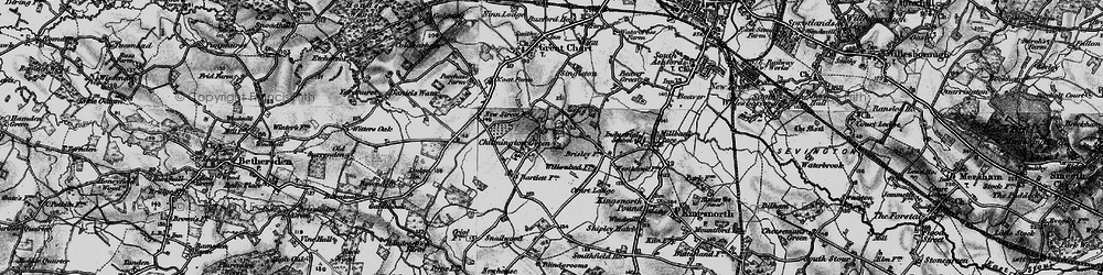 Old map of Chilmington Green in 1895