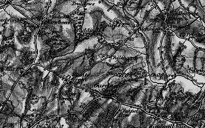 Old map of Chilsham in 1895