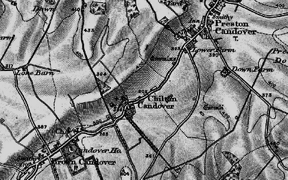 Old map of Chilton Candover in 1895