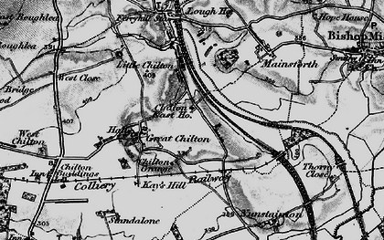 Old map of Chilton Lane in 1897