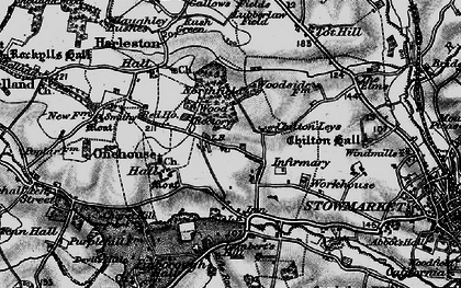 Old map of Chilton Leys in 1898