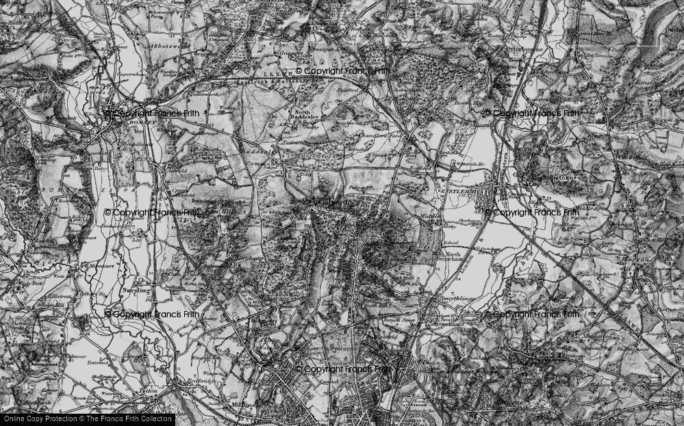 Old Map of Chilworth, 1895 in 1895