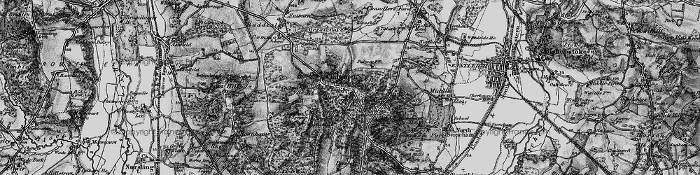 Old map of Chilworth in 1895