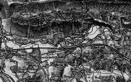 Old map of Chilworth in 1896