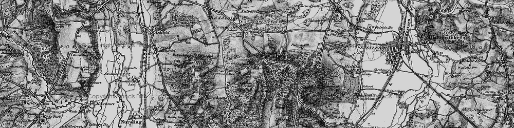 Old map of Chilworth Old Village in 1895