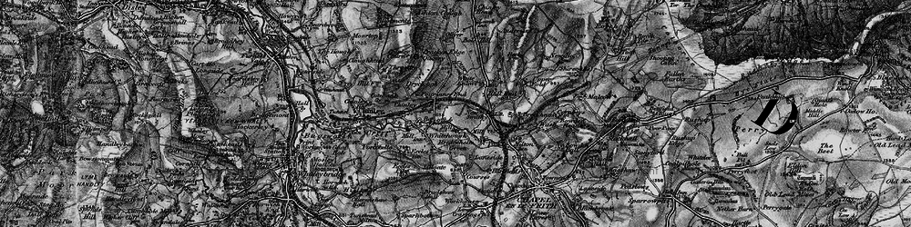 Old map of Chinley in 1896