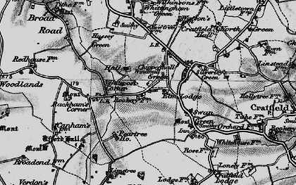 Old map of Chippenhall Green in 1898