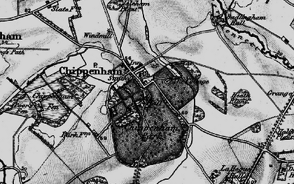 Old map of Chippenham in 1898