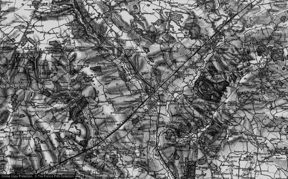 Old Map of Chipping Hill, 1896 in 1896