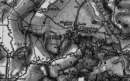 Old map of Arbury Banks in 1896