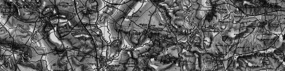 Old map of Arbury Banks in 1896