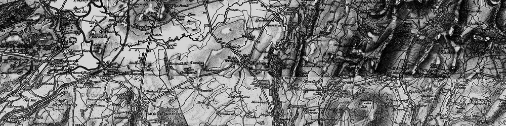 Old map of Chirbury in 1899