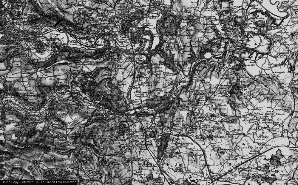 Old Map of Chirk Green, 1897 in 1897