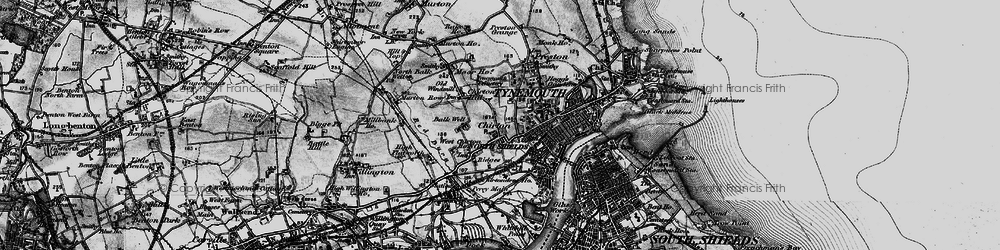 Old map of Chirton in 1897