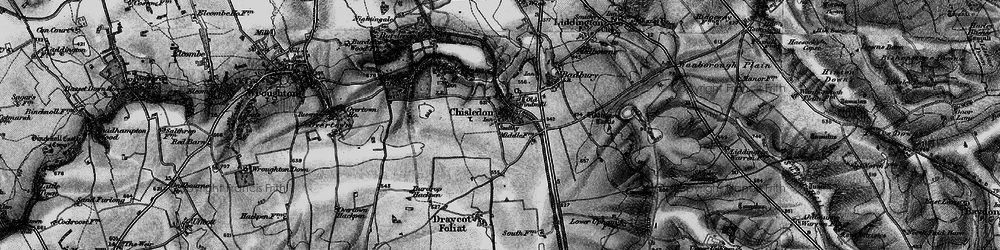Old map of Chiseldon in 1898