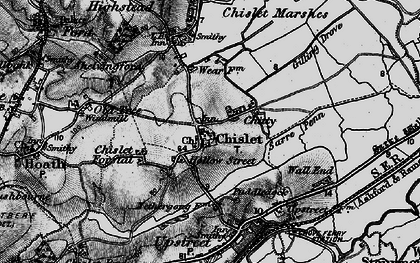 Old map of Chislet in 1895