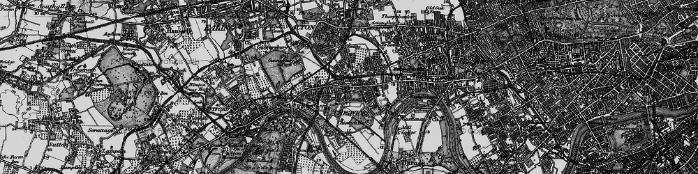 Old map of Chiswick in 1896