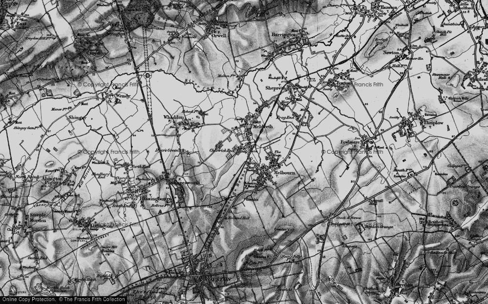 Old Map of Chiswick End, 1896 in 1896
