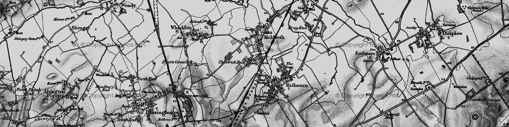 Old map of Chiswick End in 1896