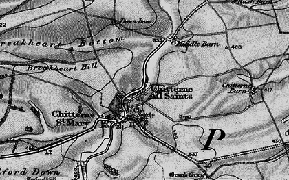 Old map of Chitterne in 1898