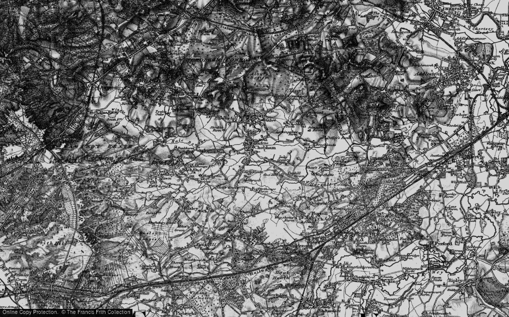 Old Map of Chobham, 1896 in 1896