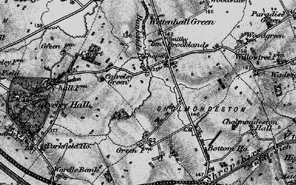 Old map of Cholmondeston in 1897