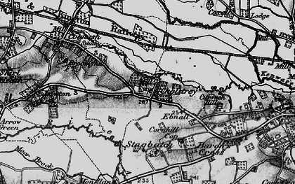 Old map of Cholstrey in 1899