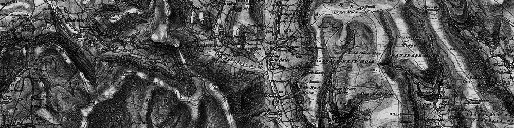 Old map of Barker's Crags in 1898