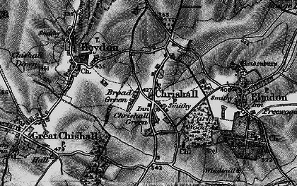 Old map of Chrishall in 1896