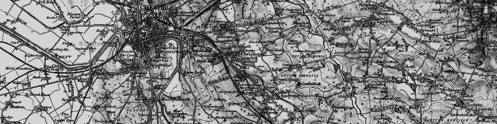 Old map of Christleton in 1897