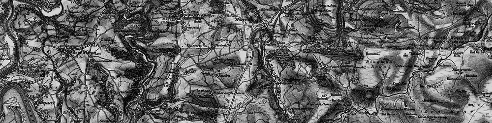 Old map of Chub Tor in 1898