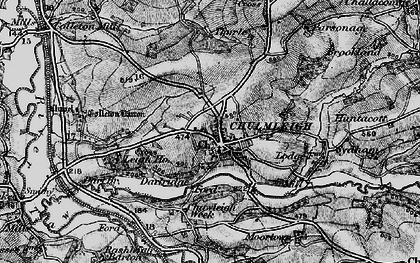 Old map of Chulmleigh in 1898