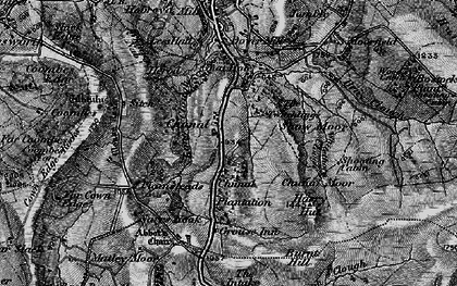 Old map of Burnt Hill in 1896
