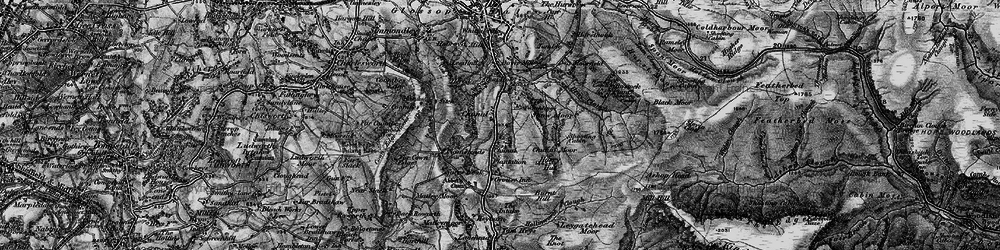 Old map of Burnt Hill in 1896